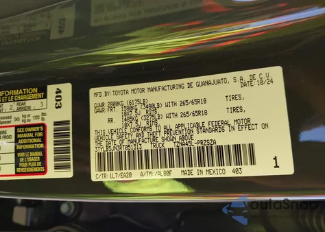 2024 Toyota Tacoma Trd Sport z USA, uszkodzony, nr VIN 3TYLB5JN3RT051313